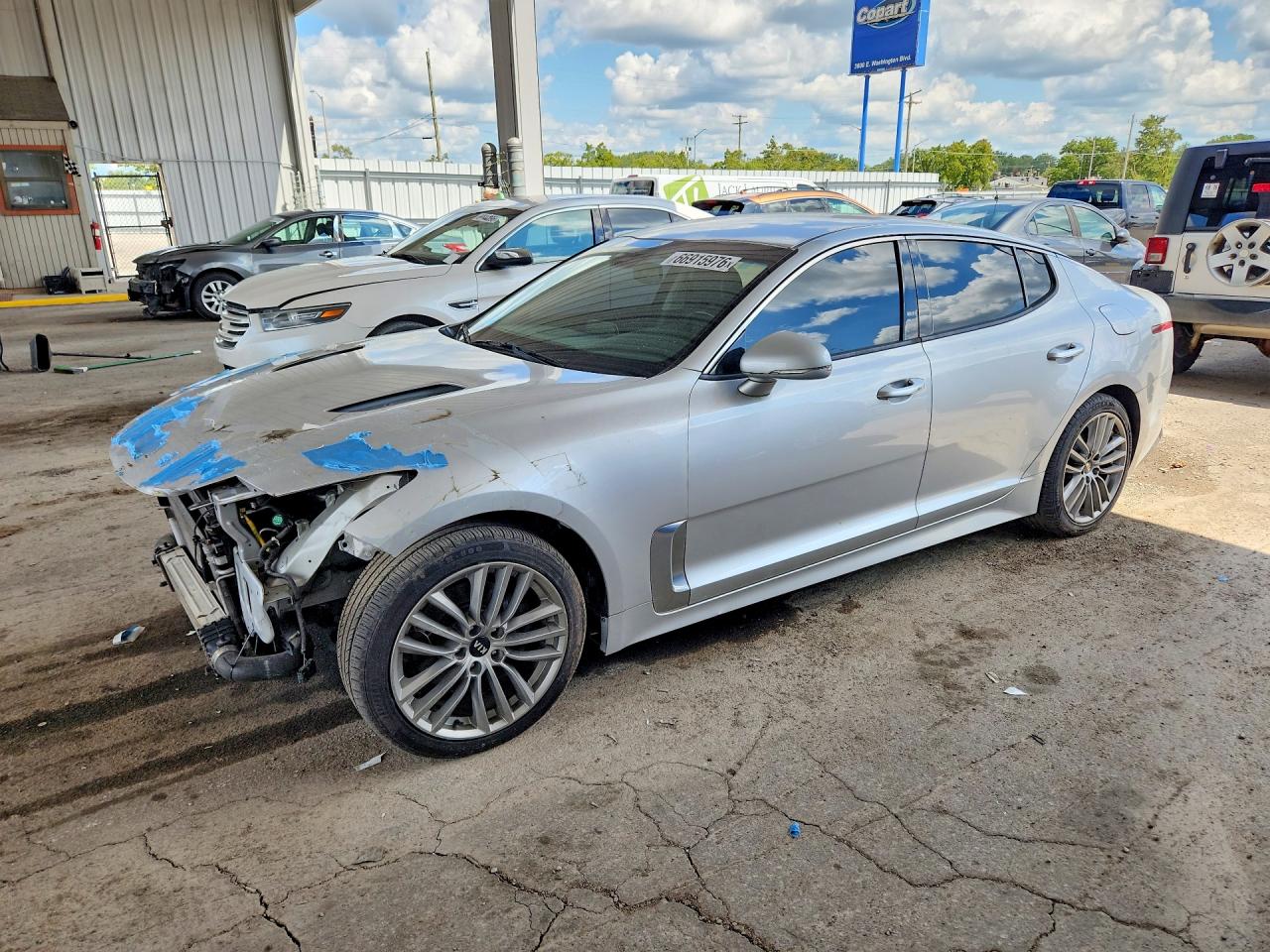 2018 Kia STINGER BASE, strieborná, 101 796 km, dovoz USA — foto 1