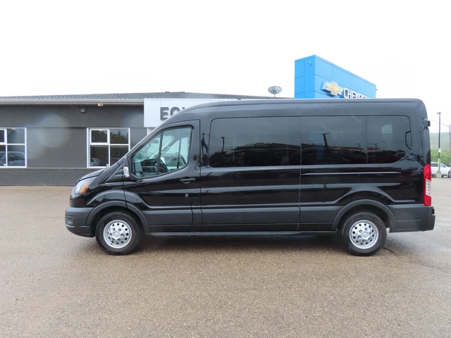 2025 Ford Transit Passenger Wagon XL 3.5L Pfdi V6 Flex-Fuel Awd 15 Passenger, čierna, 6 938 km, dovoz Kanada — foto 1