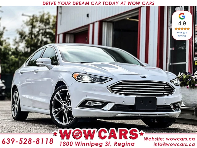 2017 Ford Fusion Titanium AWD, biela, 78 699 km, dovoz Kanada — foto 1 z 5 2017 Ford Fusion Titanium AWD, biela, 78 699 km, dovoz Kanada — foto 1 z 5