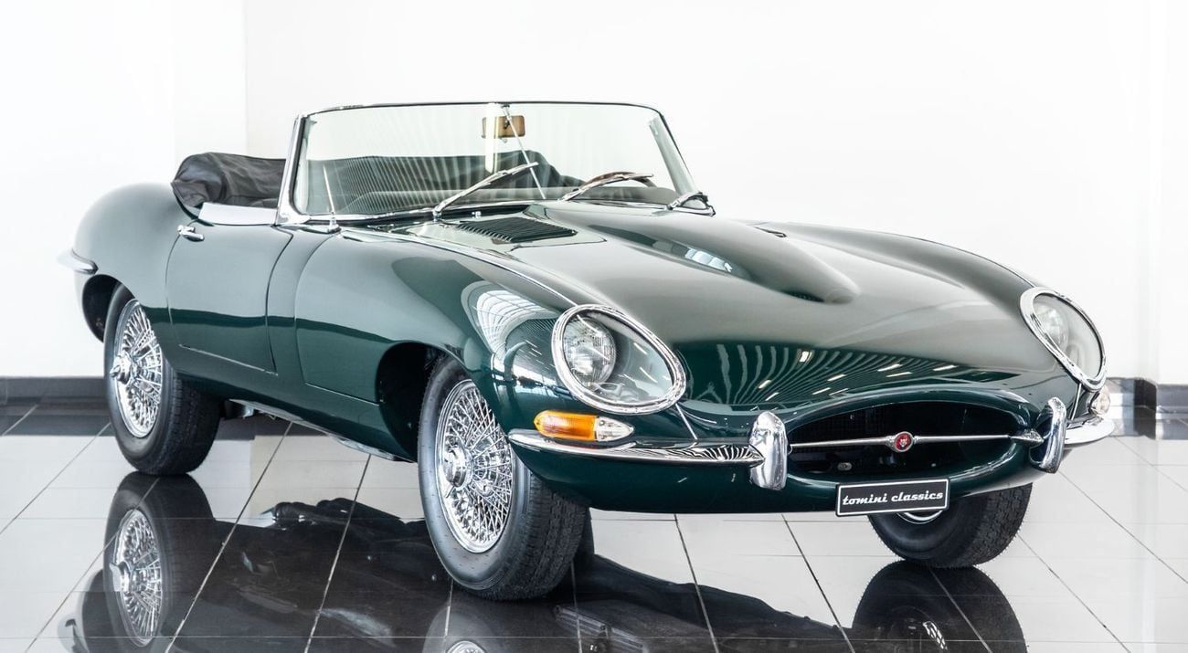 1967 Jaguar E-TYPE, zelená, 89 500 km, dovoz SAE — foto 1