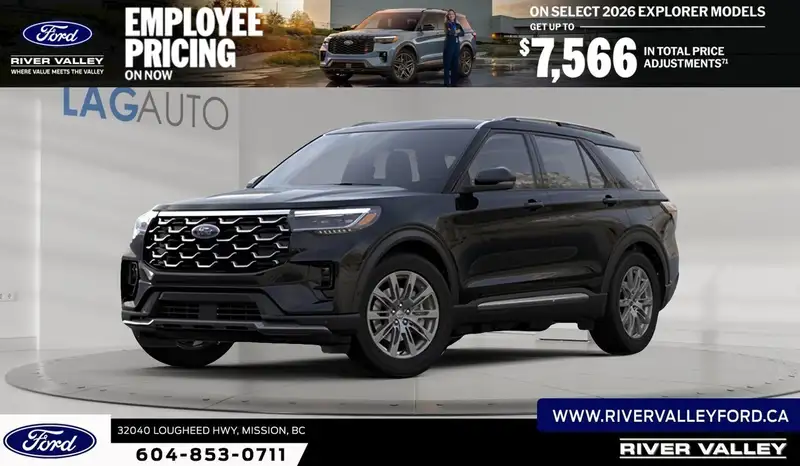 2027 Ford Explorer Platinum, čierna, 0 km, dovoz Kanada — foto 1 z 3 2027 Ford Explorer Platinum, čierna, 0 km, dovoz Kanada — foto 1 z 3