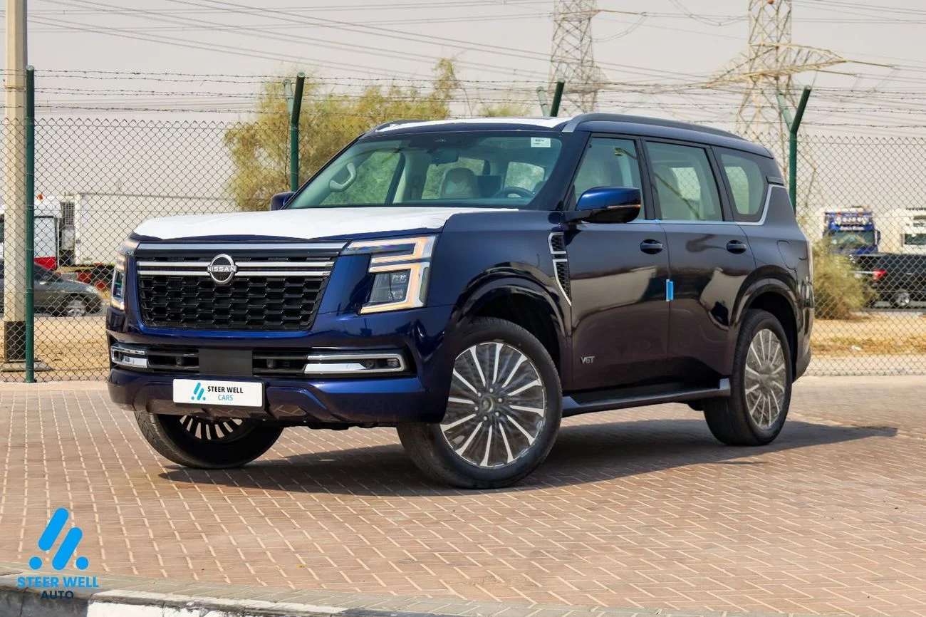 2026 Nissan Patrol LE PLATINUM CITY, modrá, 0 km, dovoz SAE — foto 1