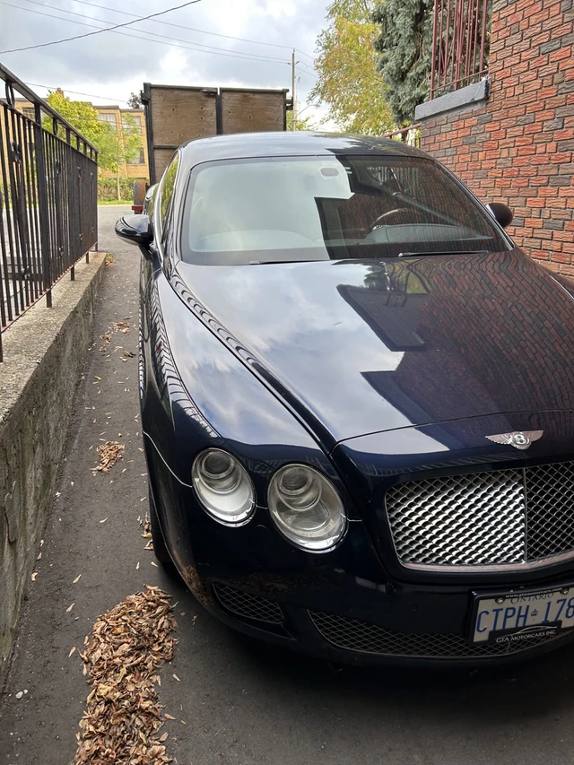 2008 Bentley Contgt Base, modrá, 101 000 km, dovoz Kanada — foto 4 z 5