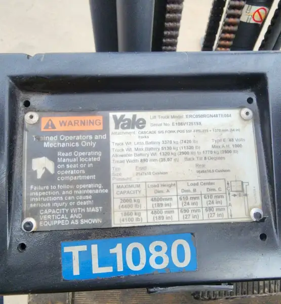 2000 Yale GLC060TGNUAE084, dovoz Kanada — foto 6 z 7