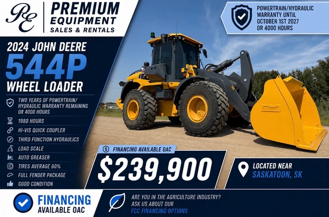2024 John Deere 544P, dovoz Kanada — foto 2 z 5
