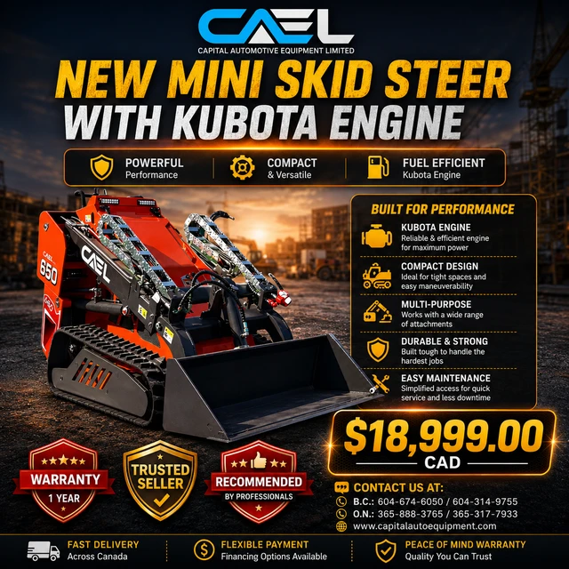 2026 Kubota CAEL, dovoz Kanada — foto 1 | AMECAR 2026 Kubota CAEL, dovoz Kanada — foto 1