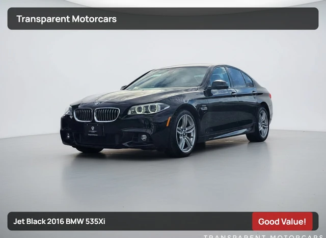 2016 BMW 5Series 535i xDrive, čierna, 71 171 km, dovoz Kanada — foto 1