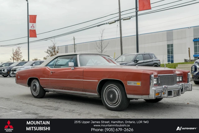 1976 Cadillac Eldorado CONVERTABLE, červená, 69 036 km, dovoz Kanada — foto 10 z 19