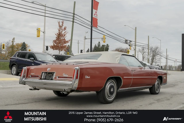 1976 Cadillac Eldorado CONVERTABLE, červená, 69 036 km, dovoz Kanada — foto 7 z 19