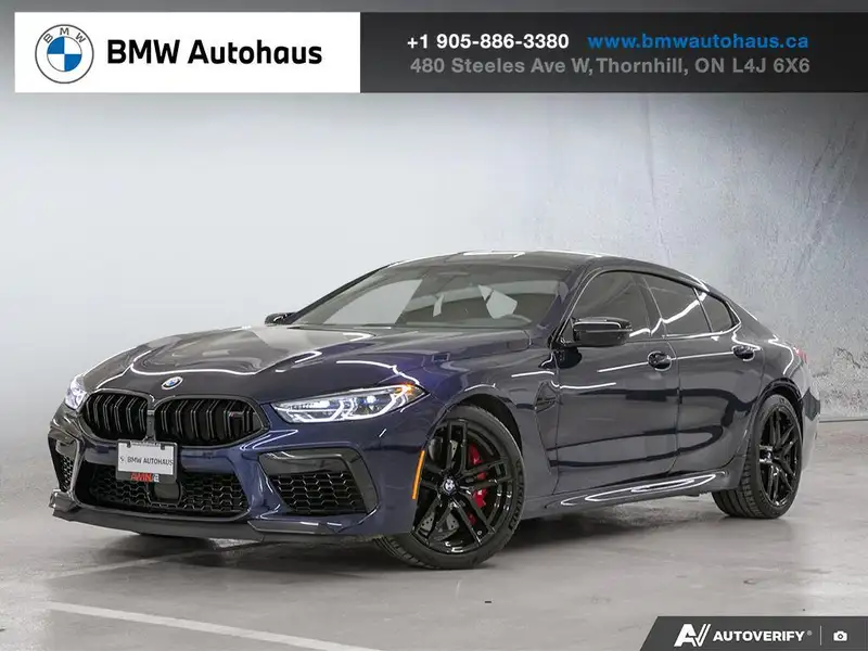 2025 BMW M8 Competition, modrá, 10 234 km, dovoz Kanada — foto 1