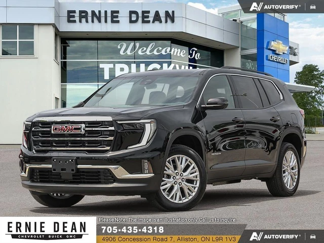 2026 GMC Acadia Elevation, čierna, 2 km, dovoz Kanada — foto 1