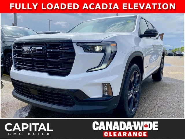 2026 GMC Acadia Elevation, biela, 5 km, dovoz Kanada — foto 1