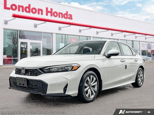 2026 Honda Civic Sedan LX, biela, 3 km, dovoz Kanada — foto 1