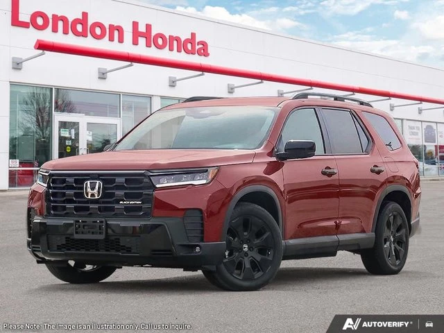 2026 Honda Pilot Black Edition, červená, 168 km, dovoz Kanada — foto 1 z 20 2026 Honda Pilot Black Edition, červená, 168 km, dovoz Kanada — foto 1 z 20