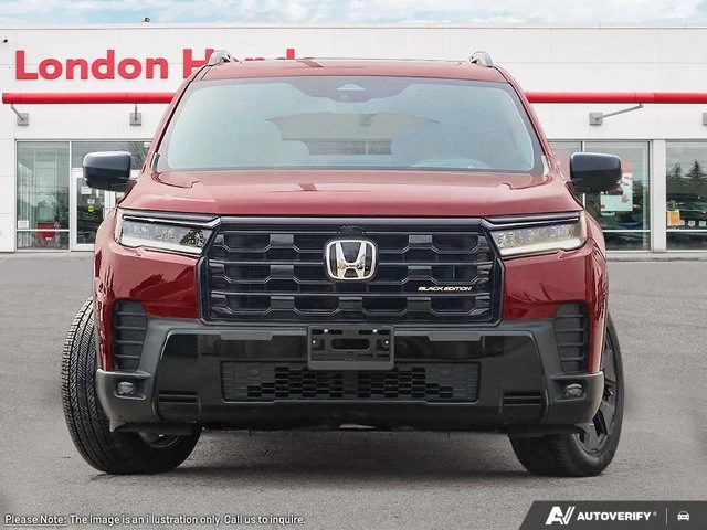 2026 Honda Pilot Black Edition, červená, 168 km, dovoz Kanada — foto 2 z 20