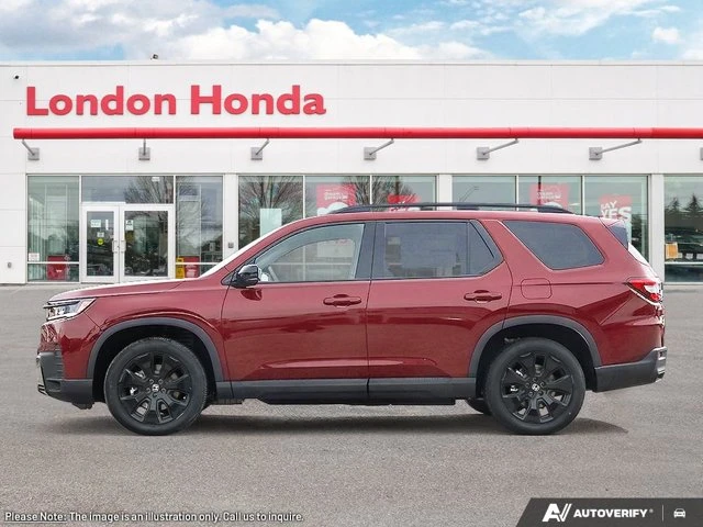 2026 Honda Pilot Black Edition, červená, 168 km, dovoz Kanada — foto 3 z 20