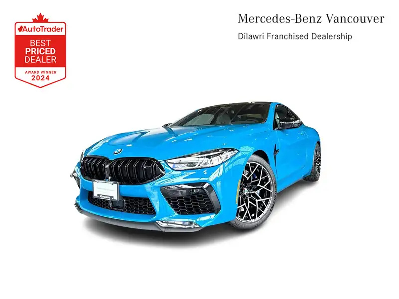 2025 BMW M8 Competition | PREMIUM PKG |, modrá, 9 950 km, dovoz Kanada — foto 1 z 12 2025 BMW M8 Competition | PREMIUM PKG |, modrá, 9 950 km, dovoz Kanada — foto 1 z 12