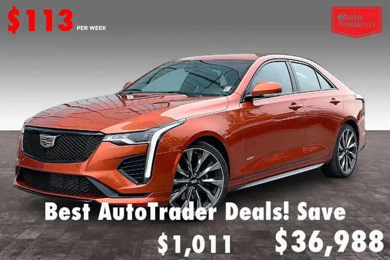 2022 Cadillac CT4 V Awd, oranžová, 135 736 km, dovoz Kanada — foto 1