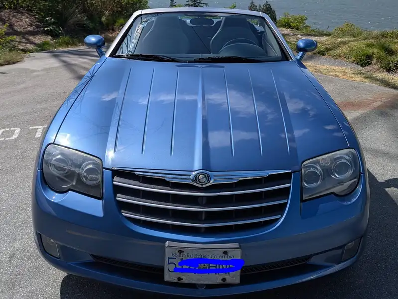 2005 Chrysler Crossfire Limited, modrá, 124 200 km, dovoz Kanada — foto 1 z 5 2005 Chrysler Crossfire Limited, modrá, 124 200 km, dovoz Kanada — foto 1 z 5