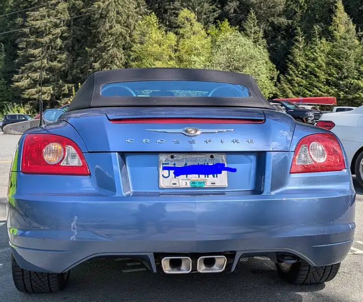 2005 Chrysler Crossfire Limited, modrá, 124 200 km, dovoz Kanada — foto 3 z 5