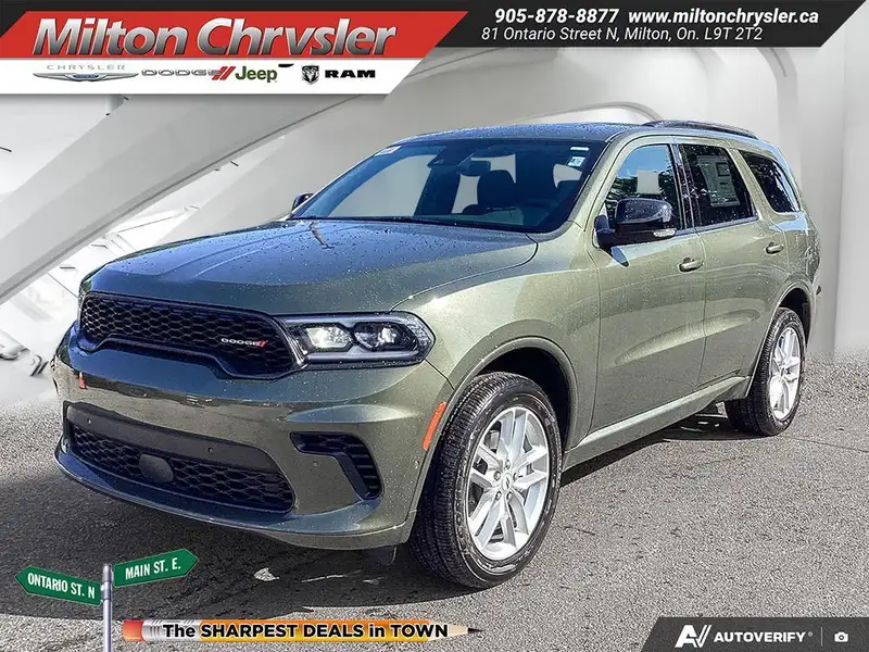 2027 Dodge Durango GT PLUS AWD, CAPTAIN CHAIRS, zelená, 10 km, dovoz Kanada — foto 1