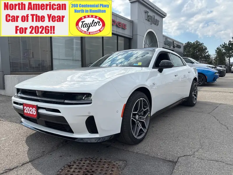 2026 Dodge Charger 4-Door R/T 420HP 3.0L Twin Turbo AWD, biela, 0 km, dovoz Kanada — foto 1
