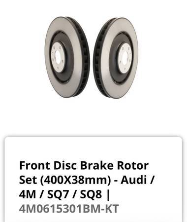 Brand nový OE Audi SQ8 přední & zadní Brake Rotors (Complete 4-Rotor sada, dovoz USA — foto 1
