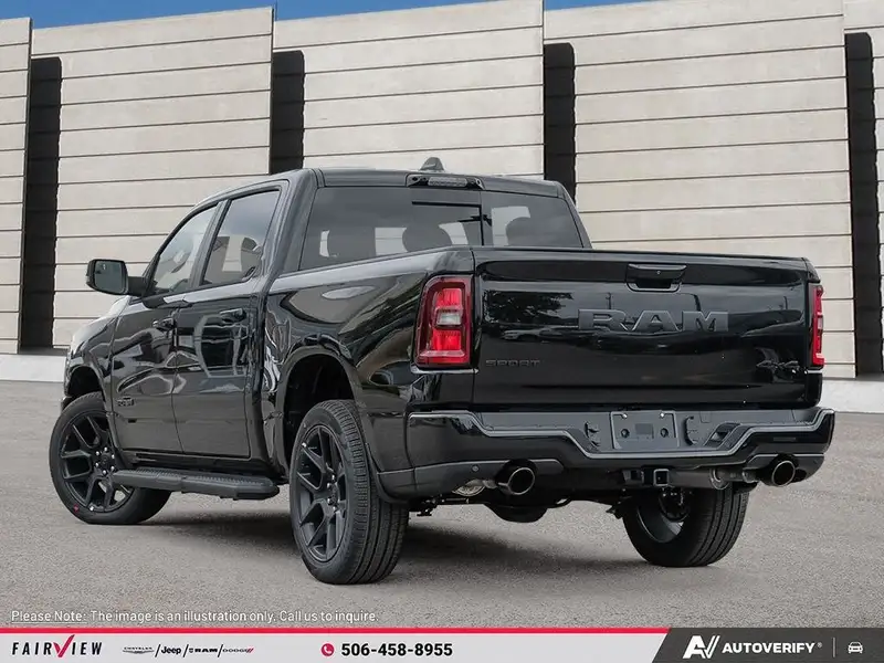 2027 RAM 1500 SPORT, čierna, 0 km, dovoz Kanada — foto 4 z 12