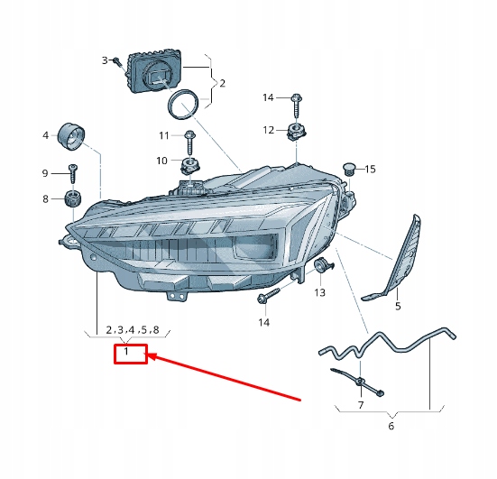 8w6941039a přední světlomet levá přední levý Matrix Audi A5 8w facelift, Skladom v EÚ — foto 1