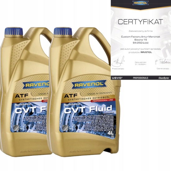 2× RAVENOL CVT Fluid 4L Olej ATF CVT na automatická převodovka, Skladom v EÚ — foto 1