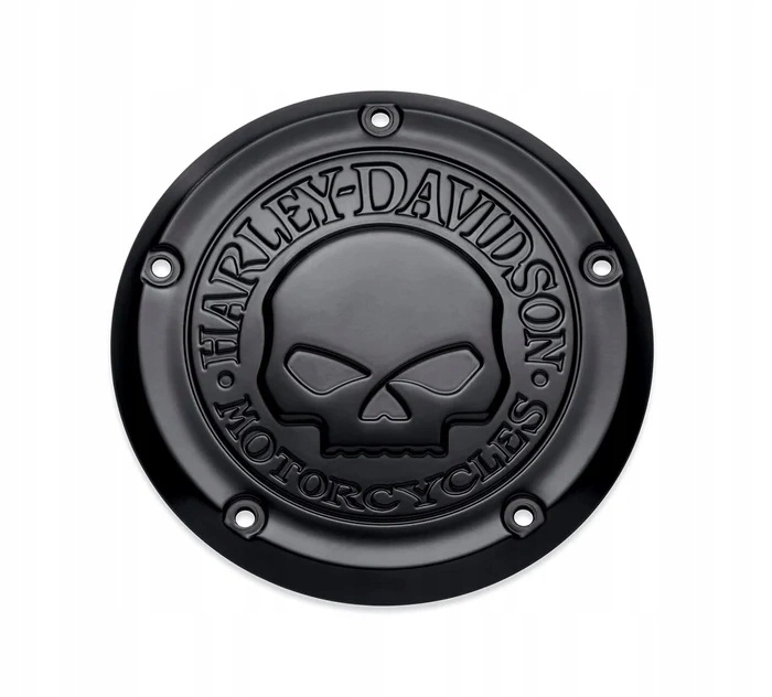 kryt Willie G Skull Derby Cover Harley Davidson Softail 18-later Black, čierna, Skladom v EÚ — foto 1