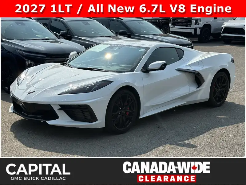 2027 Chevrolet Corvette 1LT, biela, 4 km, dovoz Kanada — foto 1