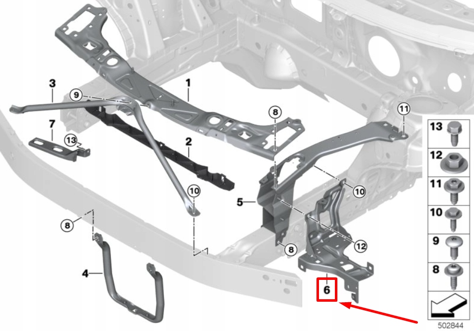 BMW X1 F48 uchycení přední světlomet levého 9463153 51649463153, Skladom v EÚ — foto 1