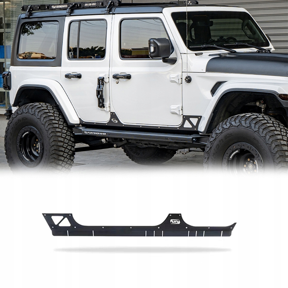 Ozdobne nakladki progów Jeep Wrangler JLU FURY, Skladom v EÚ — foto 1