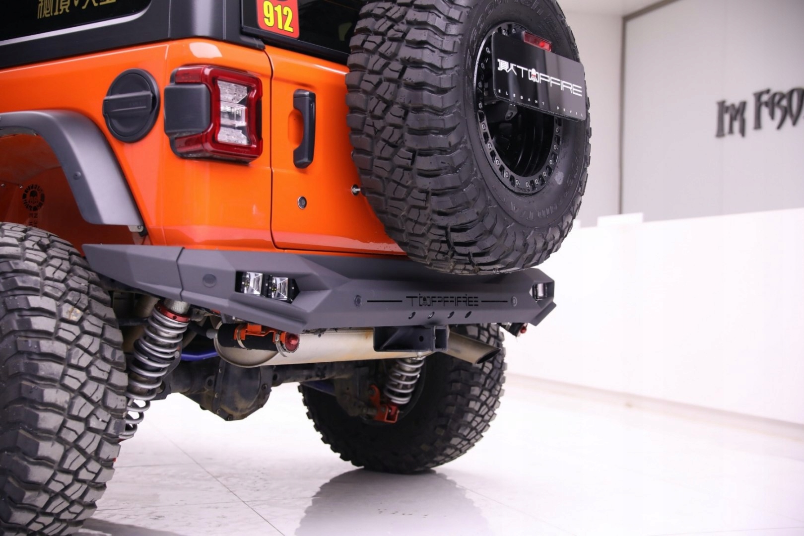 nárazník zadní stal senzory PDC TopFire Blade Jeep Wrangler JL, Skladom v EÚ — foto 1