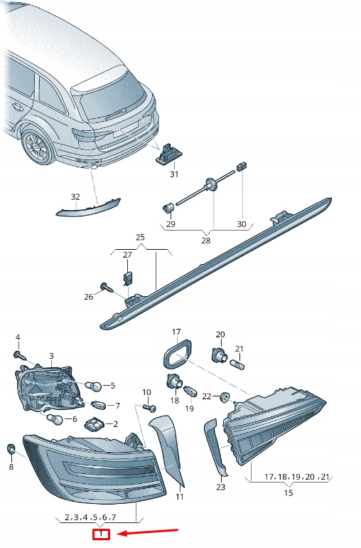 Neu Audi A4 Avant B9 Rückleuchte hinten rechts 8W9945092A, Skladom v EÚ — foto 1