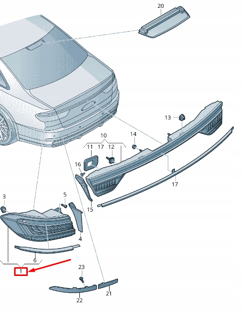 Audi A8 D5 4n světlomet zadní levá LED Eu 4n0945069b, Skladom v EÚ — foto 1