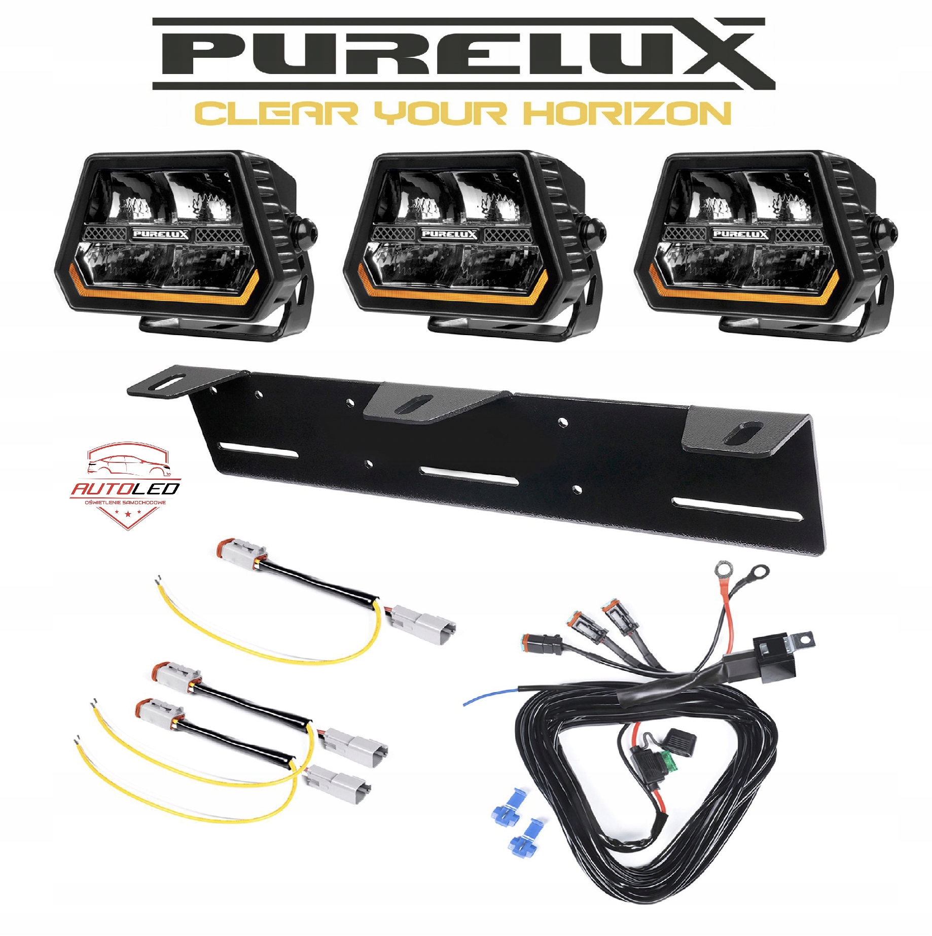 PURELUX Panther Alpha 60 světlomet LED 12 cm 60W spot světlomet pracovní sada, Skladom v EÚ — foto 1
