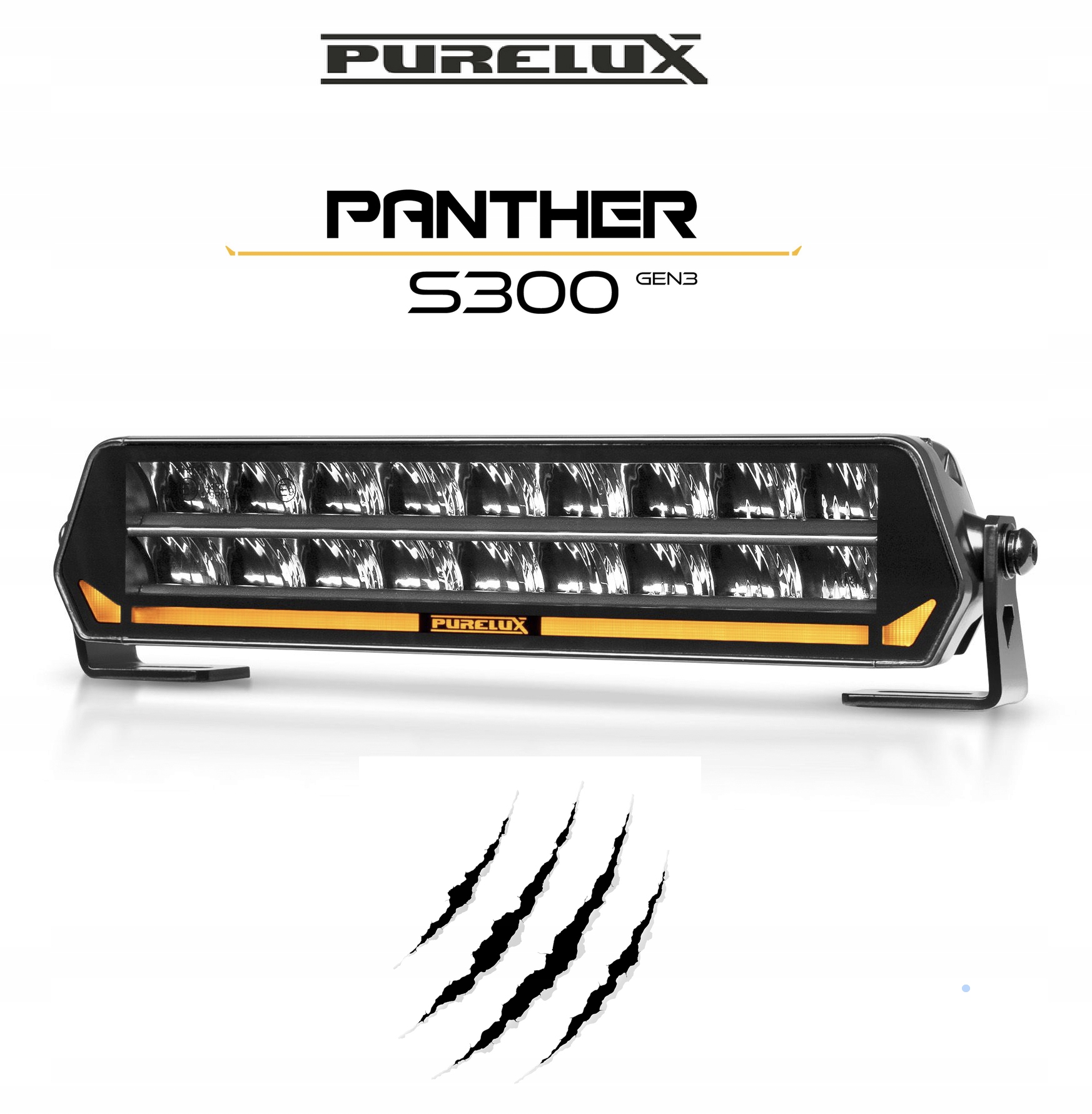 lišta LED PURELUX Panther S300 - Prosta / 30 cm / 108W / Ref. 30, Skladom v EÚ — foto 1