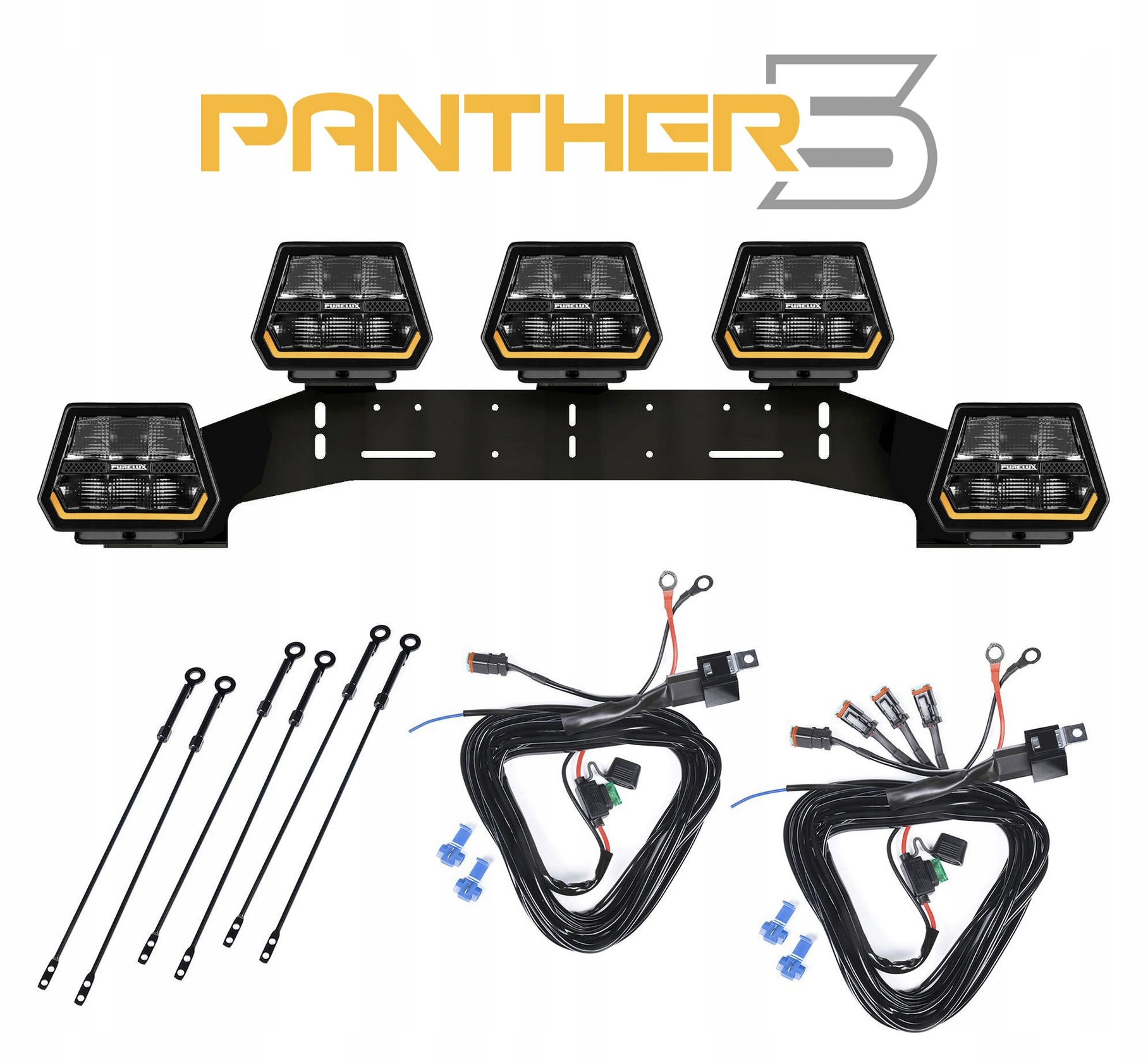 Purelux Panther 5 WRC 5x světlomet LED 90W 15cm PowerBoost 6560lm Instalacja, Skladom v EÚ — foto 1