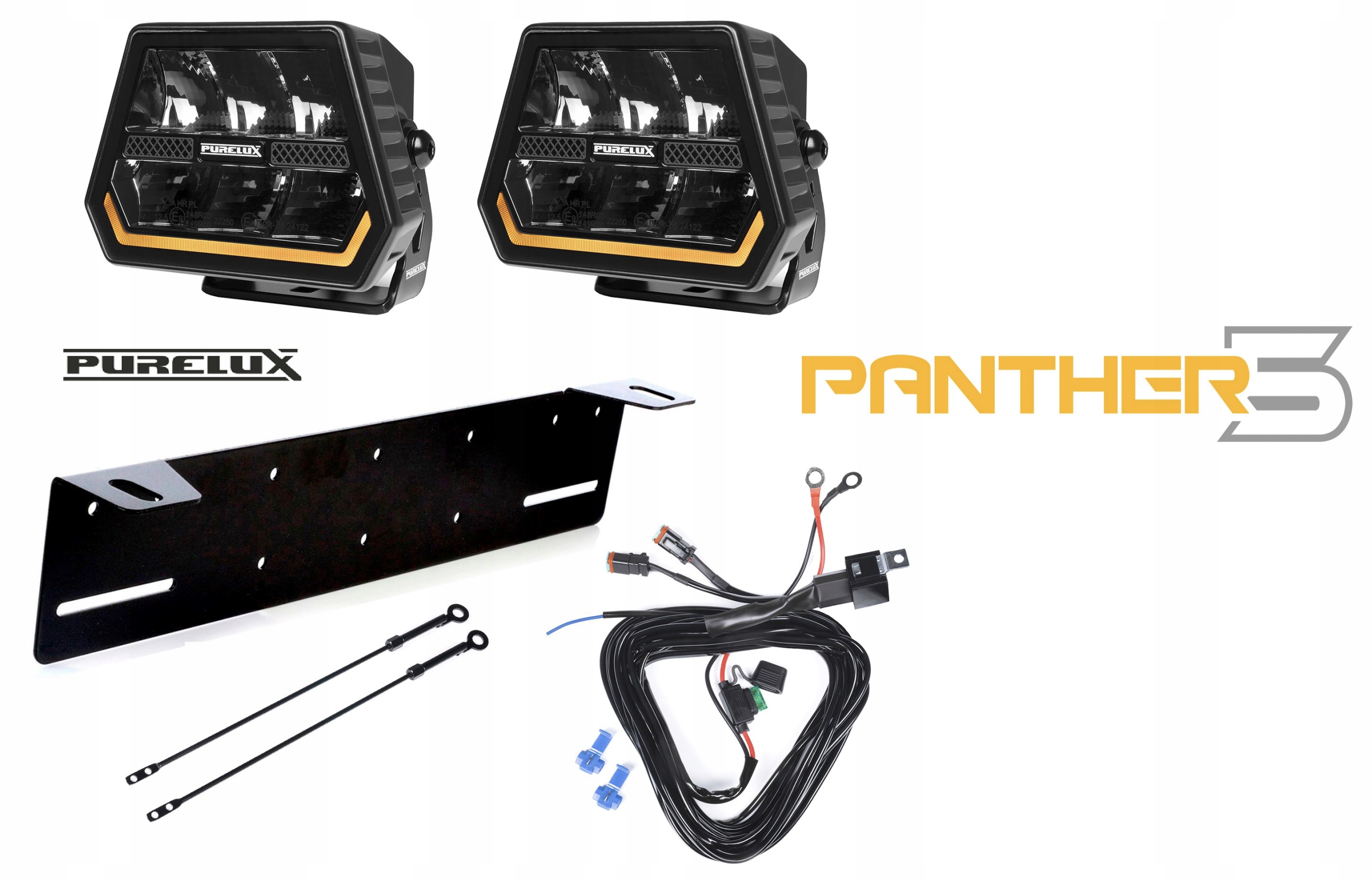 Purelux Panther 5 2x světlomet LED 90W 15cm PowerBoost 6560lm Instalacja držák, Skladom v EÚ — foto 1
