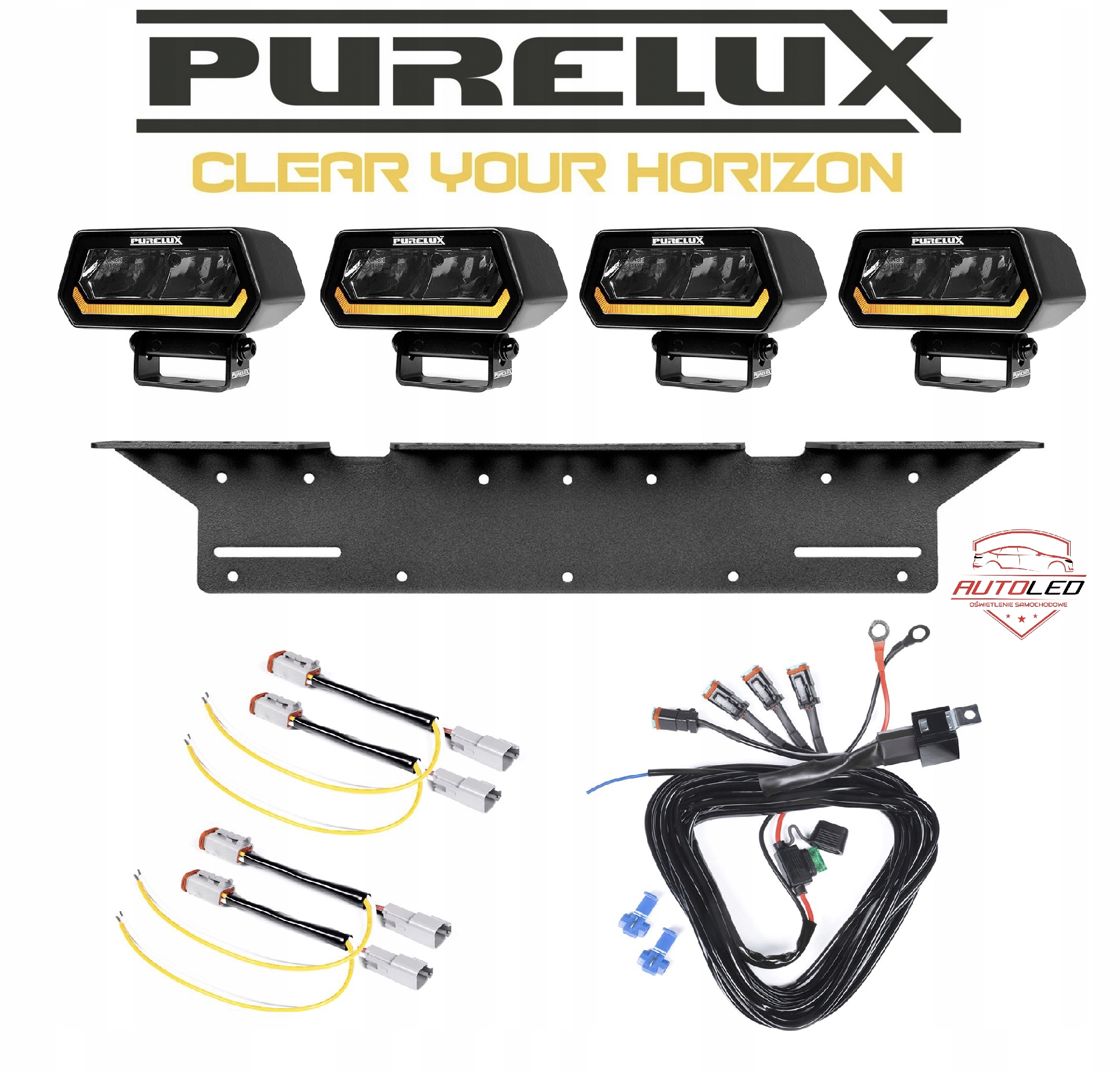 4 X světlomet pracovní dodatkowa LED PURELUX Panther Alpha 20 - 10 cm 20W Spot, Skladom v EÚ — foto 1
