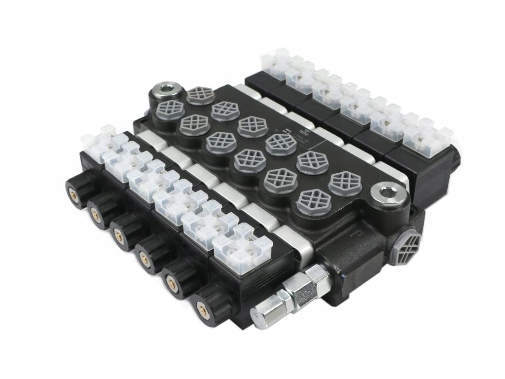 Hydraulický rozvaděč 6-sekční sterowany elektricky 12V 40L VOIMA [V, Skladom v EÚ — foto 1