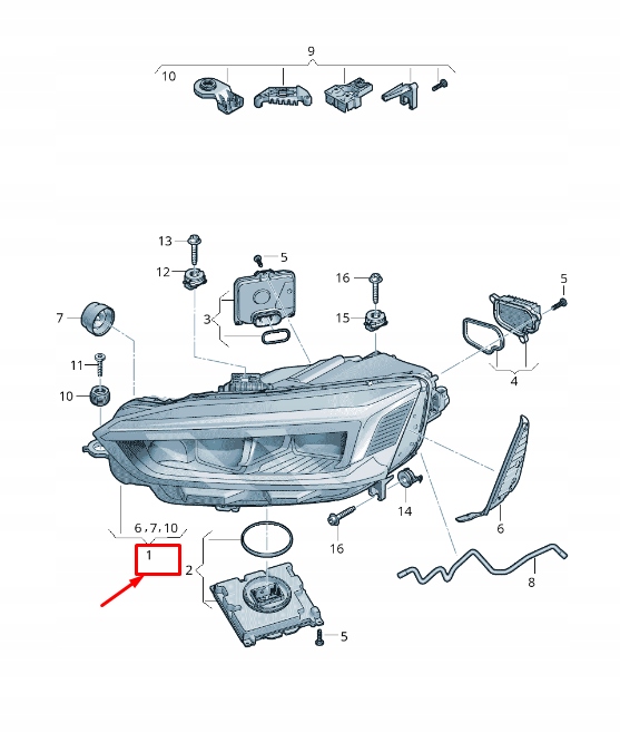 světlomet Audi A5 8w 8w6 Matrix 2016 - 2019 8w6941784e pravý Europa, Skladom v EÚ — foto 1