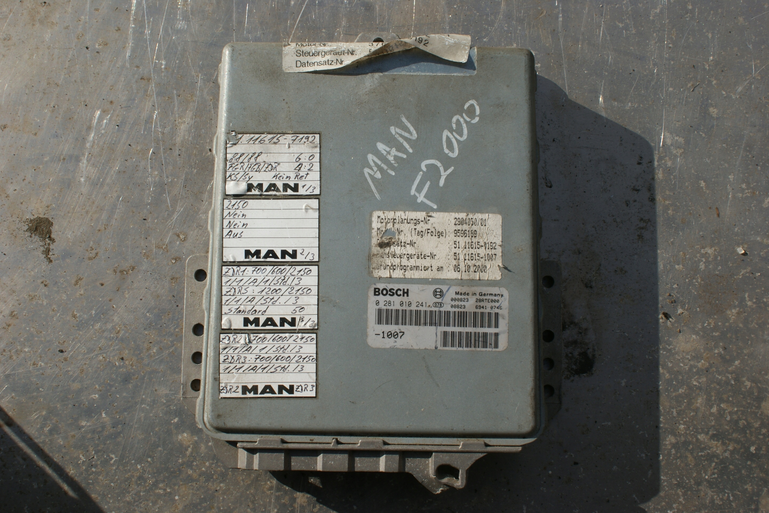 řídicí jednotka/řídicí jednotka motoru Edc Ecu Man Bosch 028101024, Skladom v EÚ — foto 1