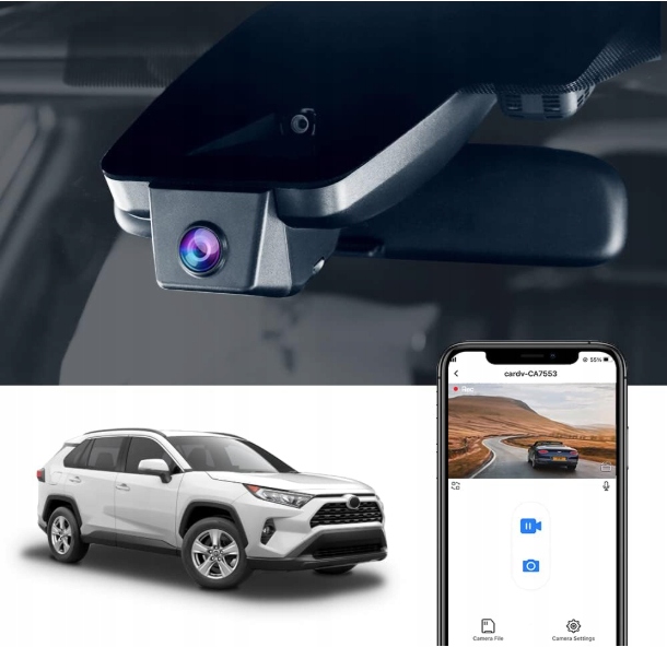 Kamera auto Wideorejestrator 4k OE Fitcamx Hd2 Toyota Rav4, Skladom v EÚ — foto 1