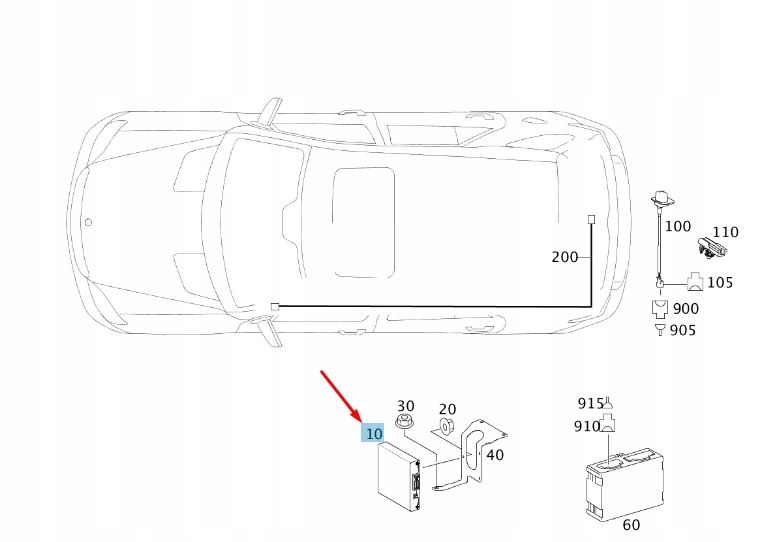 Mercedes-benz Ml W164 Jednostka Sterujaca Kamera Cofania A1648205385, Skladom v EÚ — foto 1