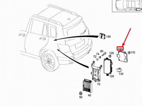 MERCEDES-BENZ GLE W166 Jednostka sterujaca kamera cofania A0009019700, Skladom v EÚ — foto 1