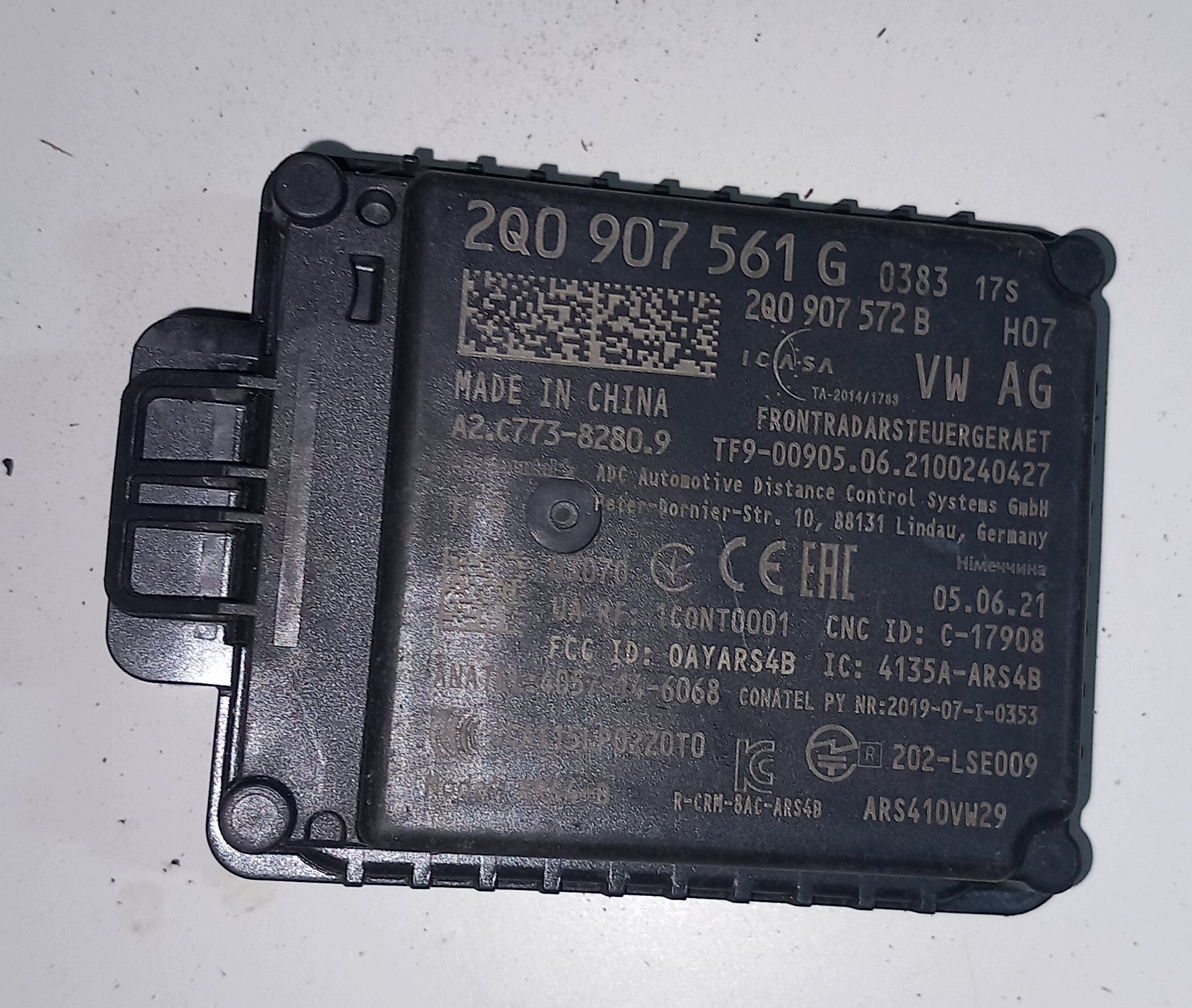 Radar 2Q0907561G — Škoda, Skladom v EÚ — foto 1