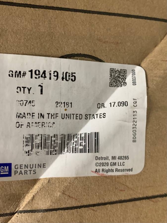 OEM komponent — Chevrolet, dovoz USA — foto 2 z 2